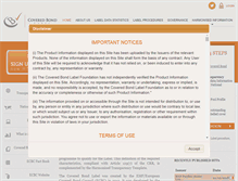 Tablet Screenshot of coveredbondlabel.com